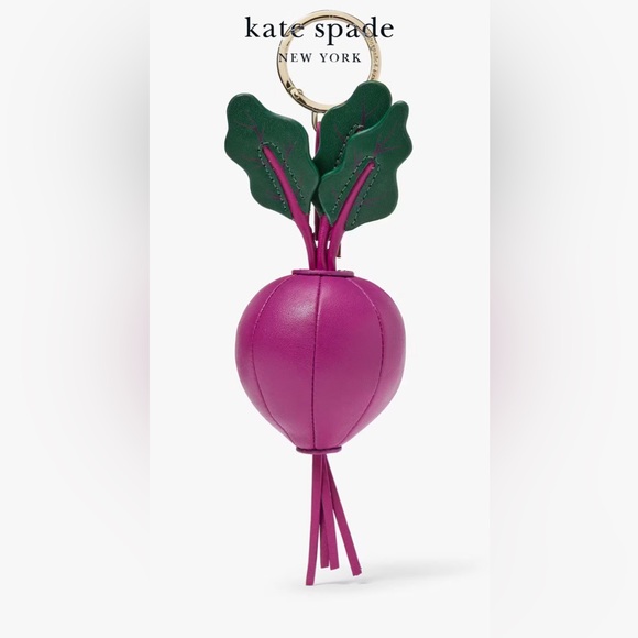 kate spade Handbags - Kate Spade Harvest Time 3D Beet Vegetable Keychain/Bag Charm